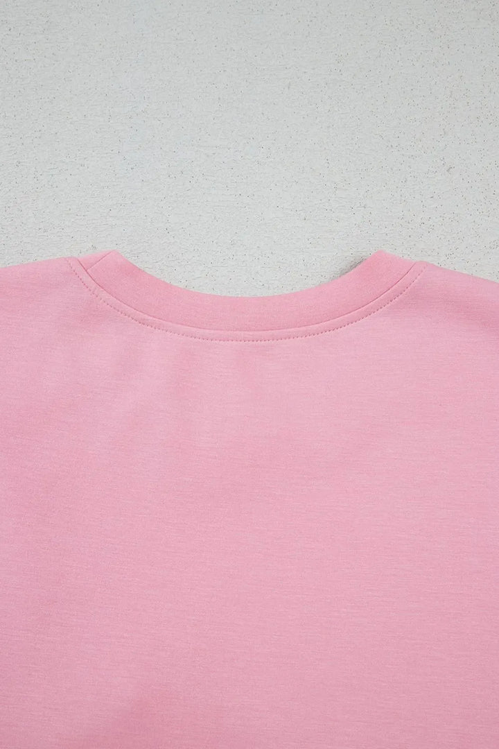 Bow Round Neck Short Sleeve T-Shirt