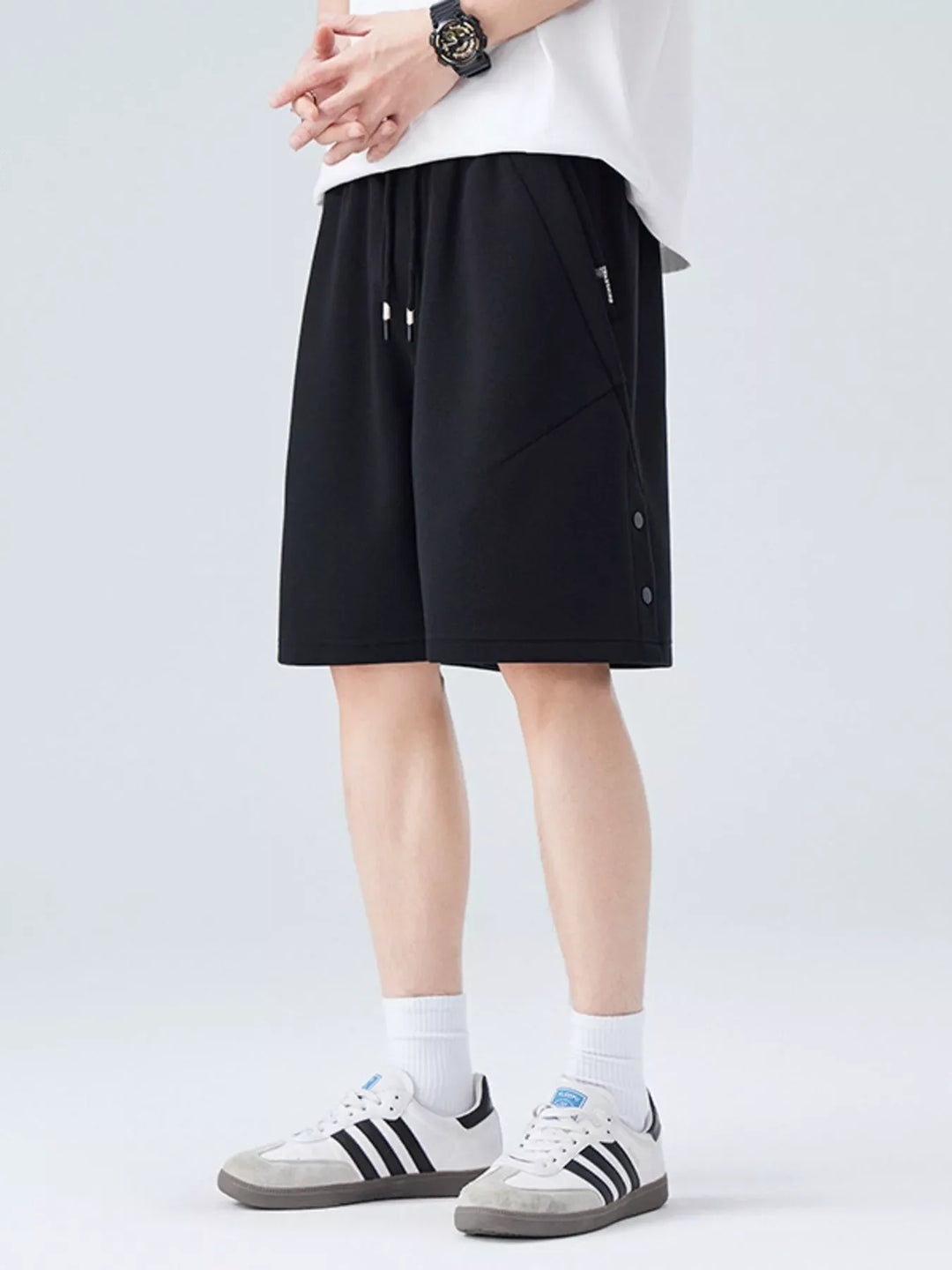 Men's Plus Size Drawstring Casual Shorts