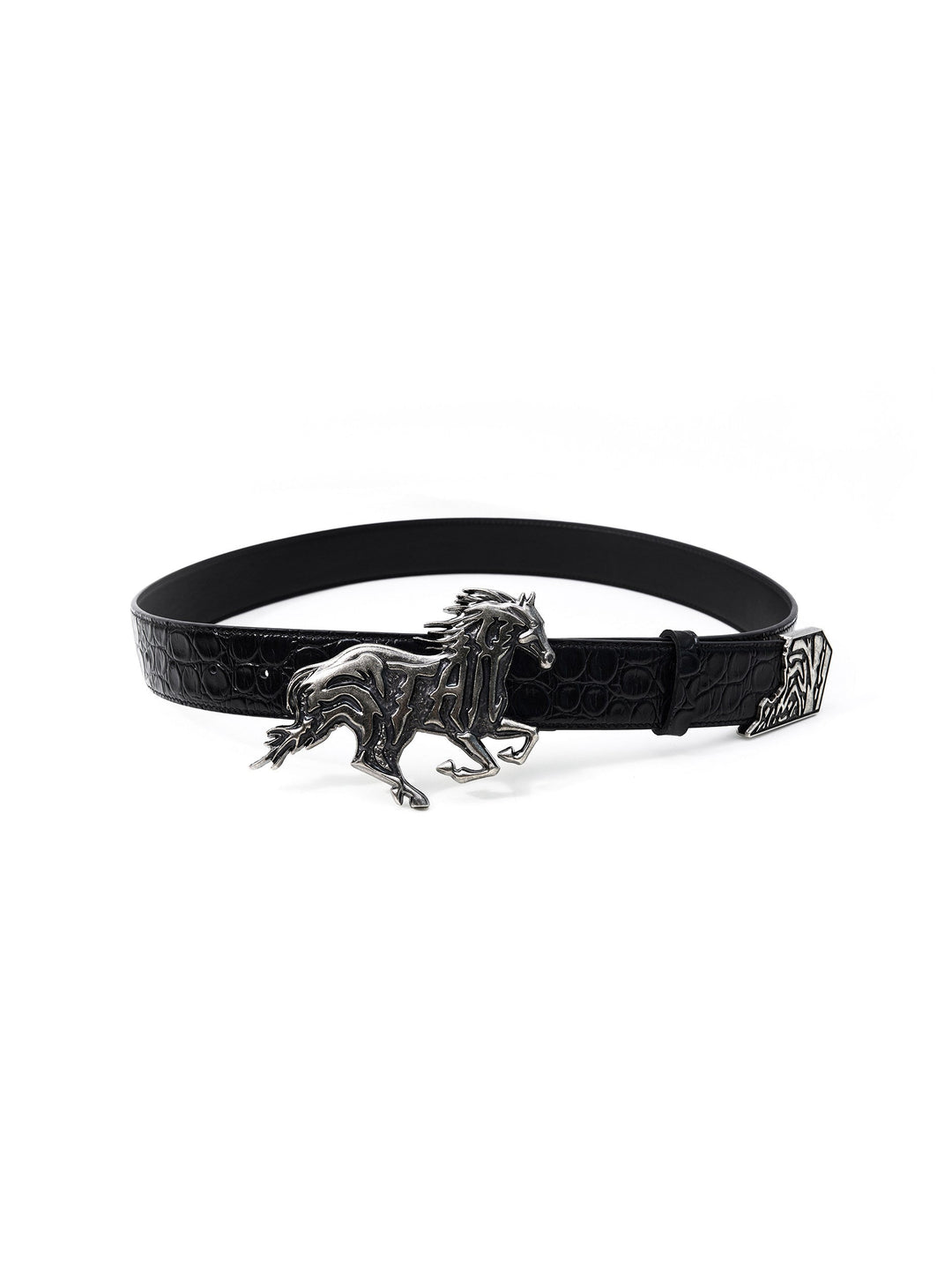 Textured Embossed Full-grain Leather Belt
