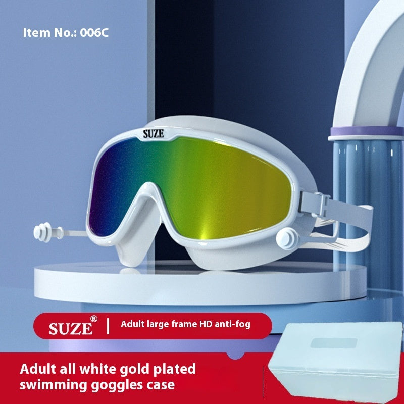 Anti-fog Waterproof Glasses Electroplating Swimming Goggles