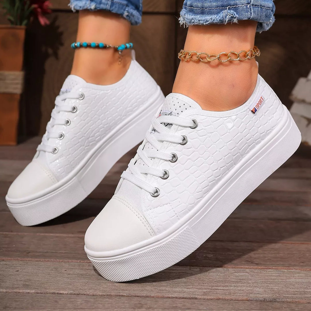 Round Toe Platform Sneakers