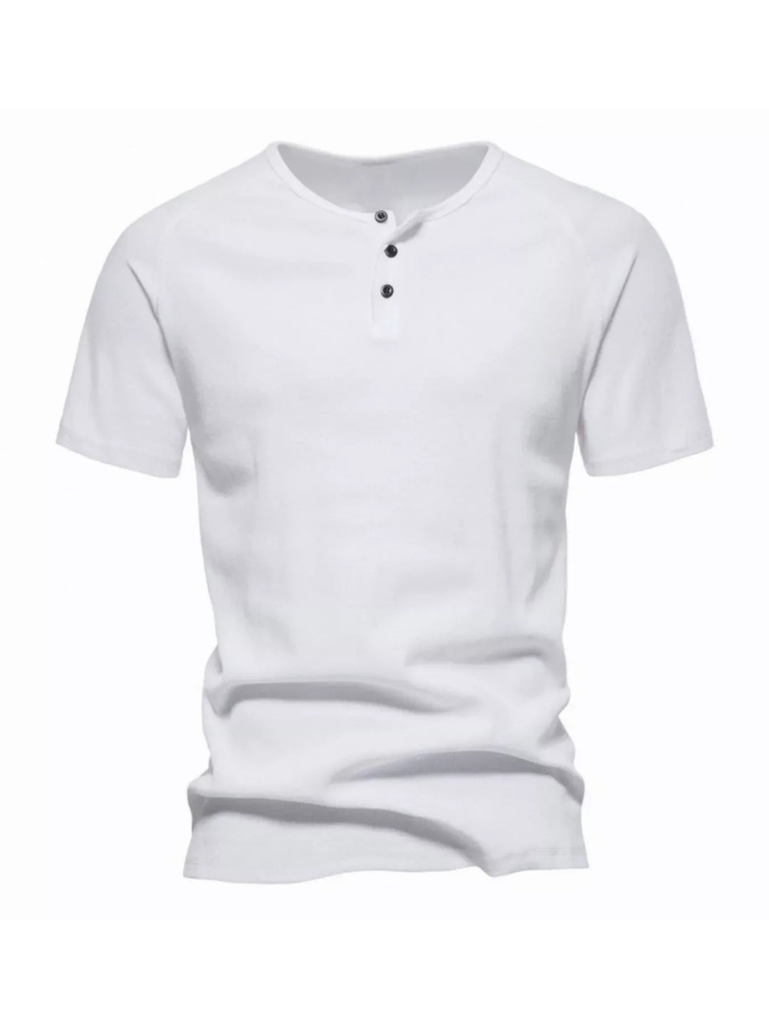 Men's Plus Size Button Detail Casual Henley T-Shirt