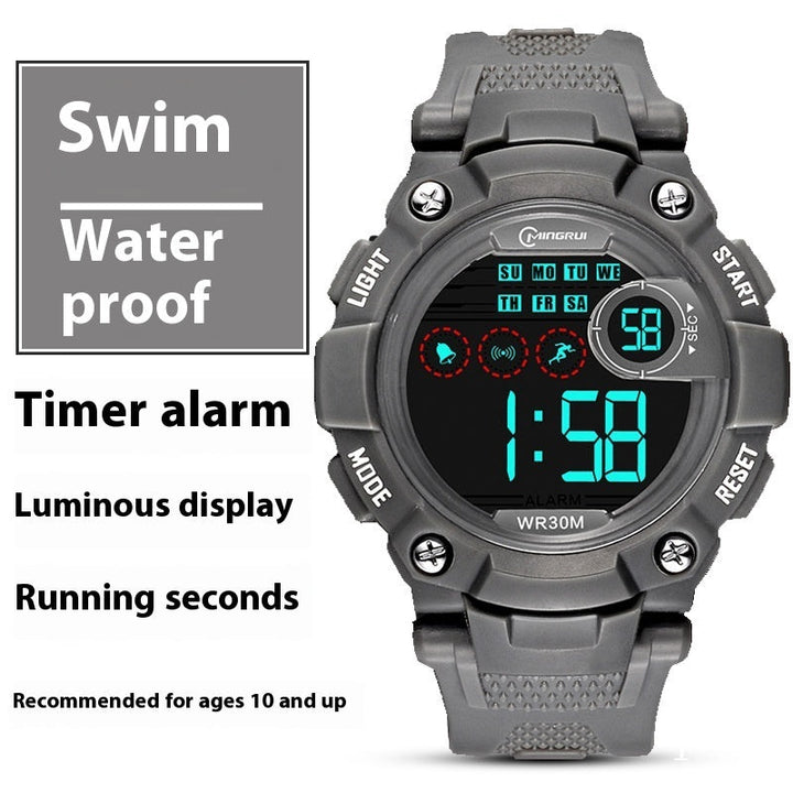 Waterproof Anti-fall Multifunctional Sports Student Electronic Watch