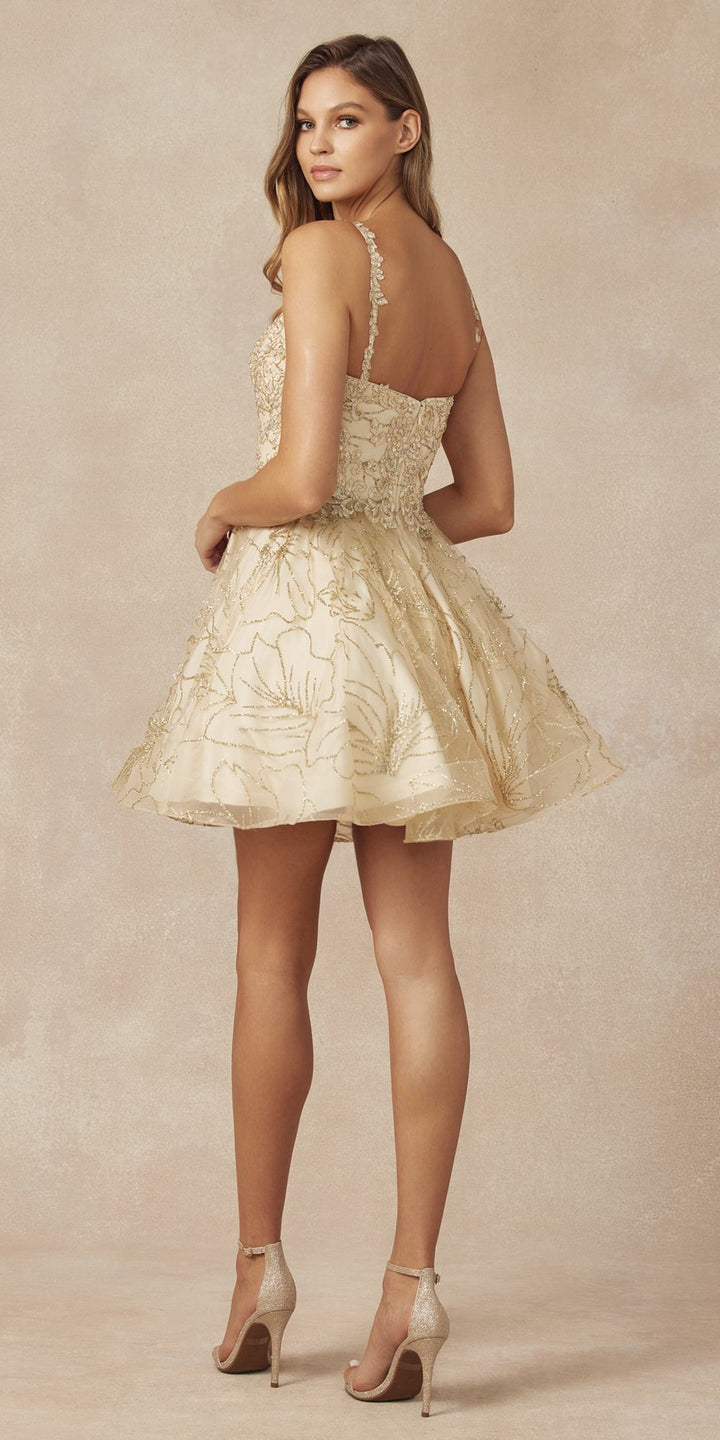 Juliet 838 Homecoming Short Dress Applique and Glitter