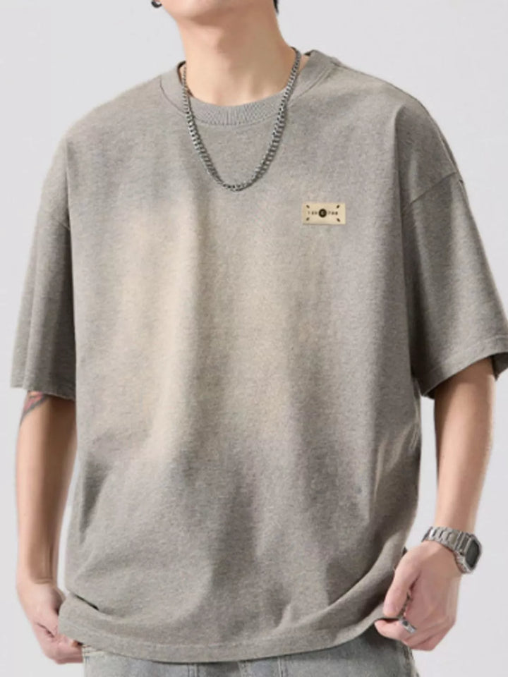 Men's Full Size Round Neck Half Sleeve T-Shirt Plus Size