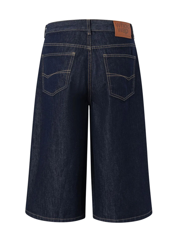 Men's Wide-Leg Denim Shorts