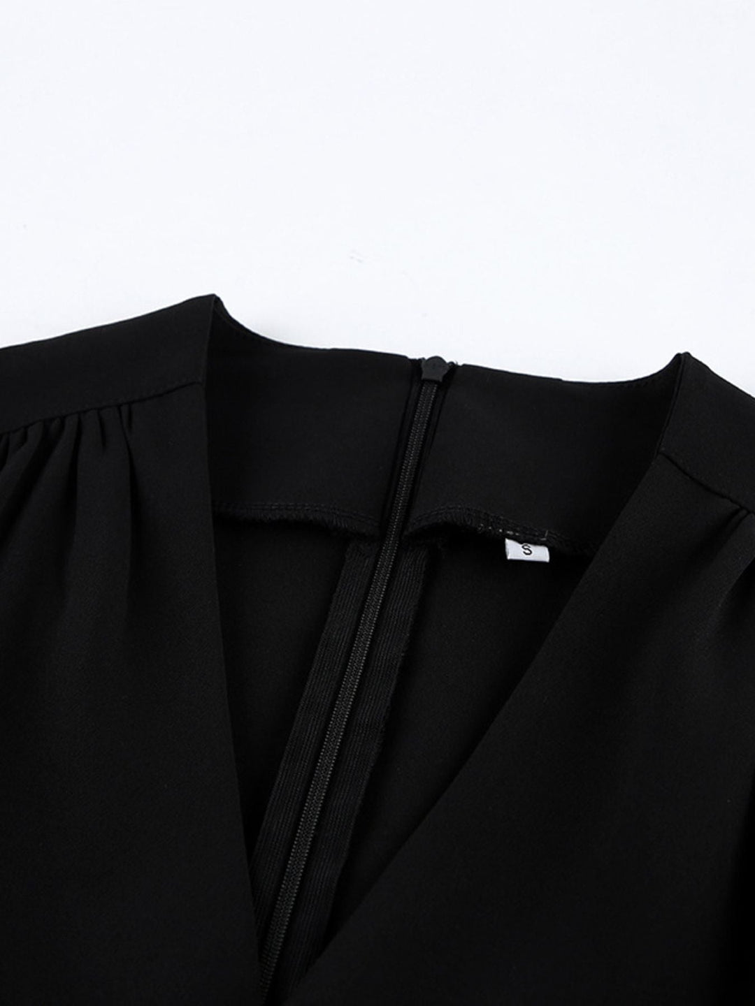 Ruched Surplice Long Sleeve Dress