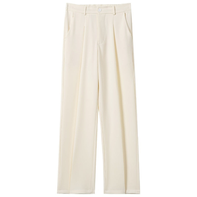 Men's Casual Draped Straight Suit Pants