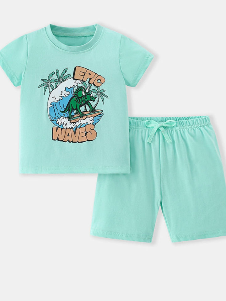 Children's Graphic Short Sleeve Tee & Shorts Set