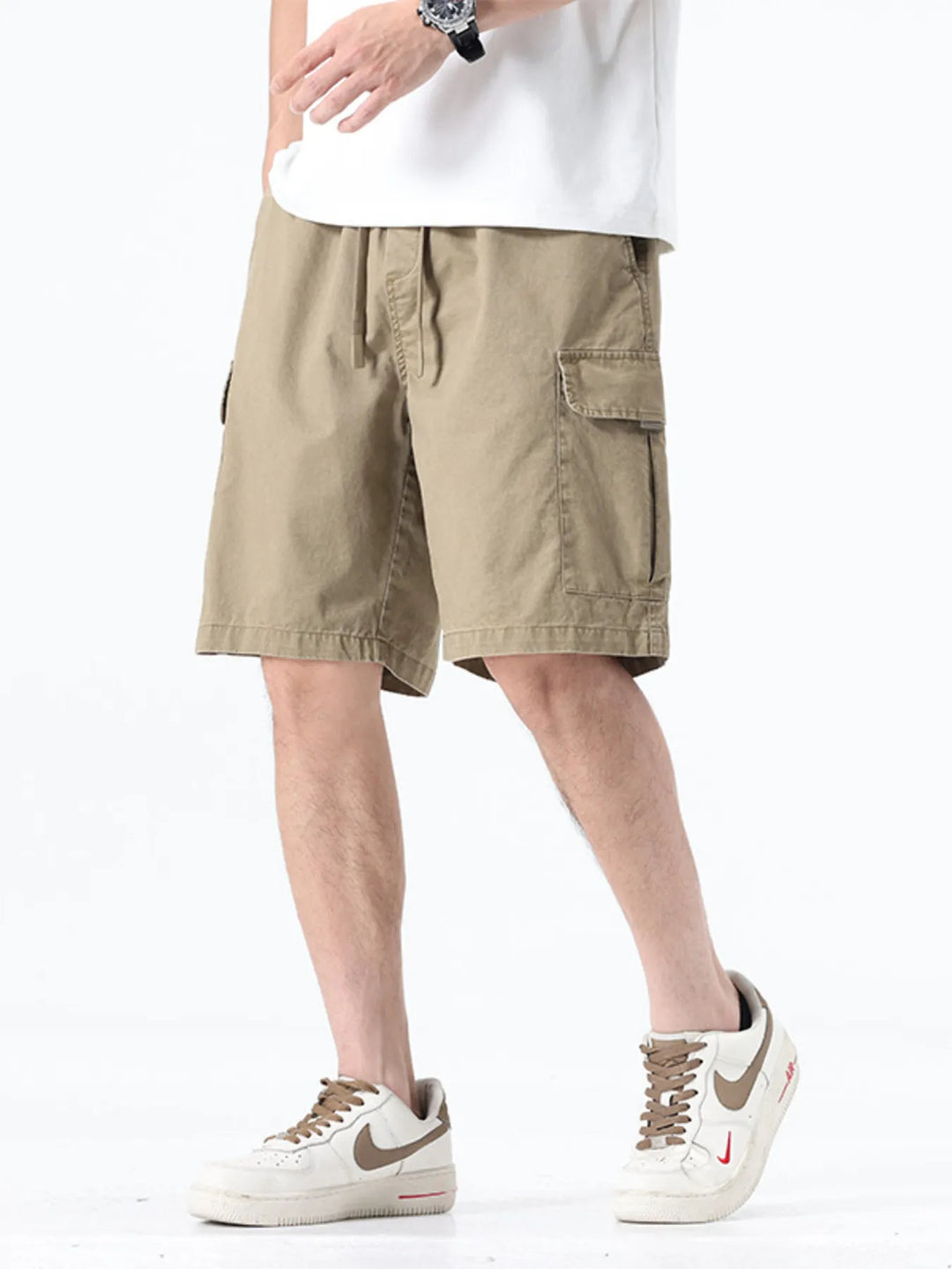 Men's Plus Size Drawstring Wide Leg Shorts