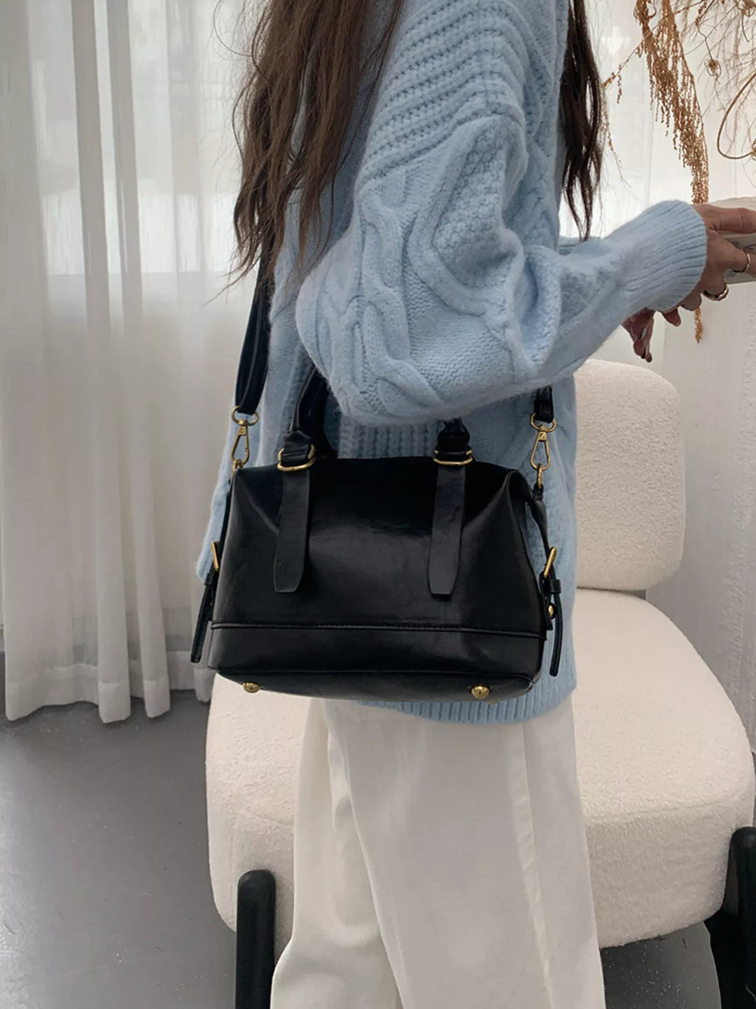 Vintage Leather Crossbody Bag