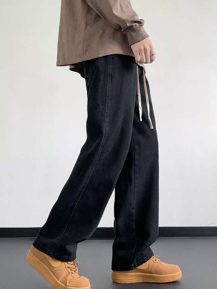 Men's Full Size Wash Loose Fit Jeans Plus Size