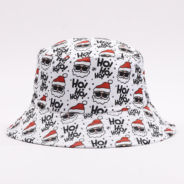 European And American Digital-print Bell-shaped Reindeer Bucket Hat