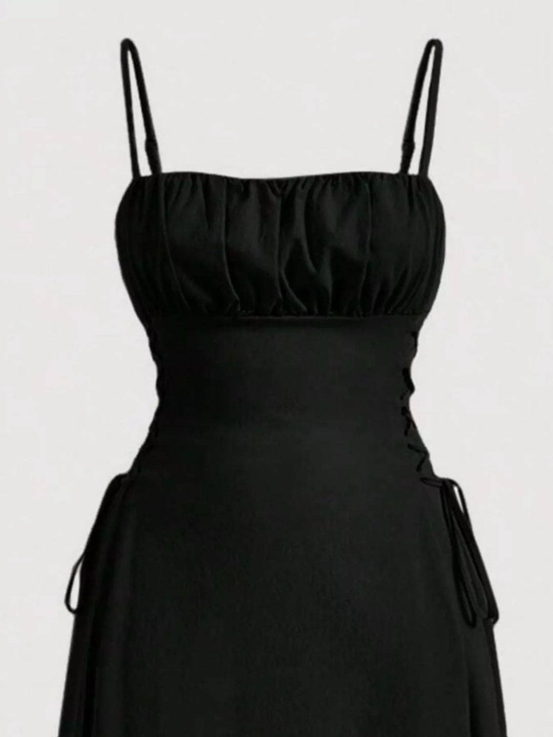 Lace-Up Side A-Line Cami Dress