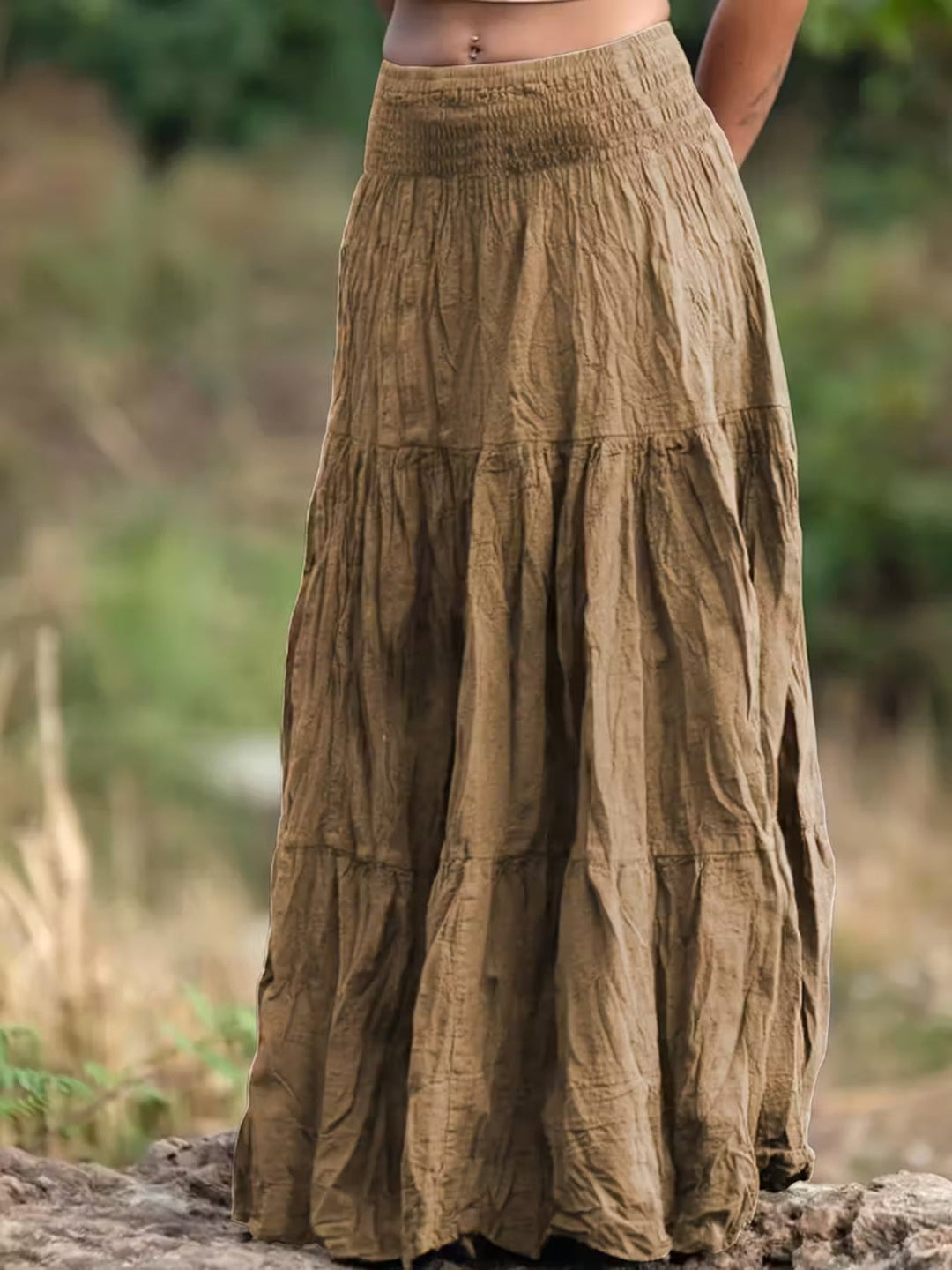 Tiered Maxi Skirt