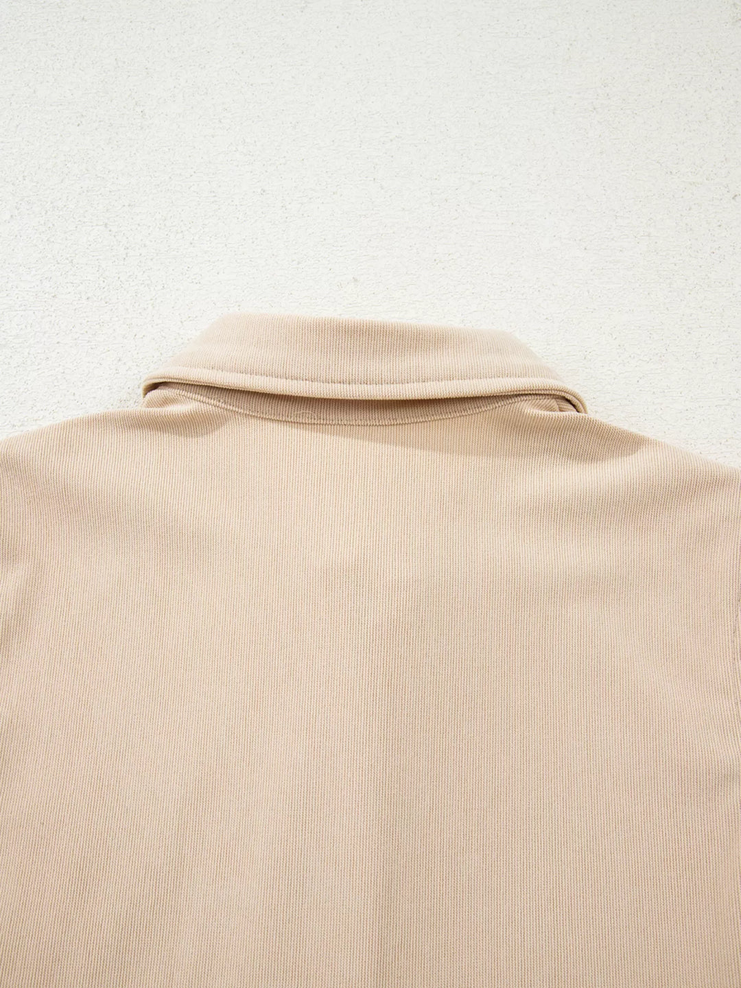 Corduroy Half Button Collared Long Sleeve Mini Dress