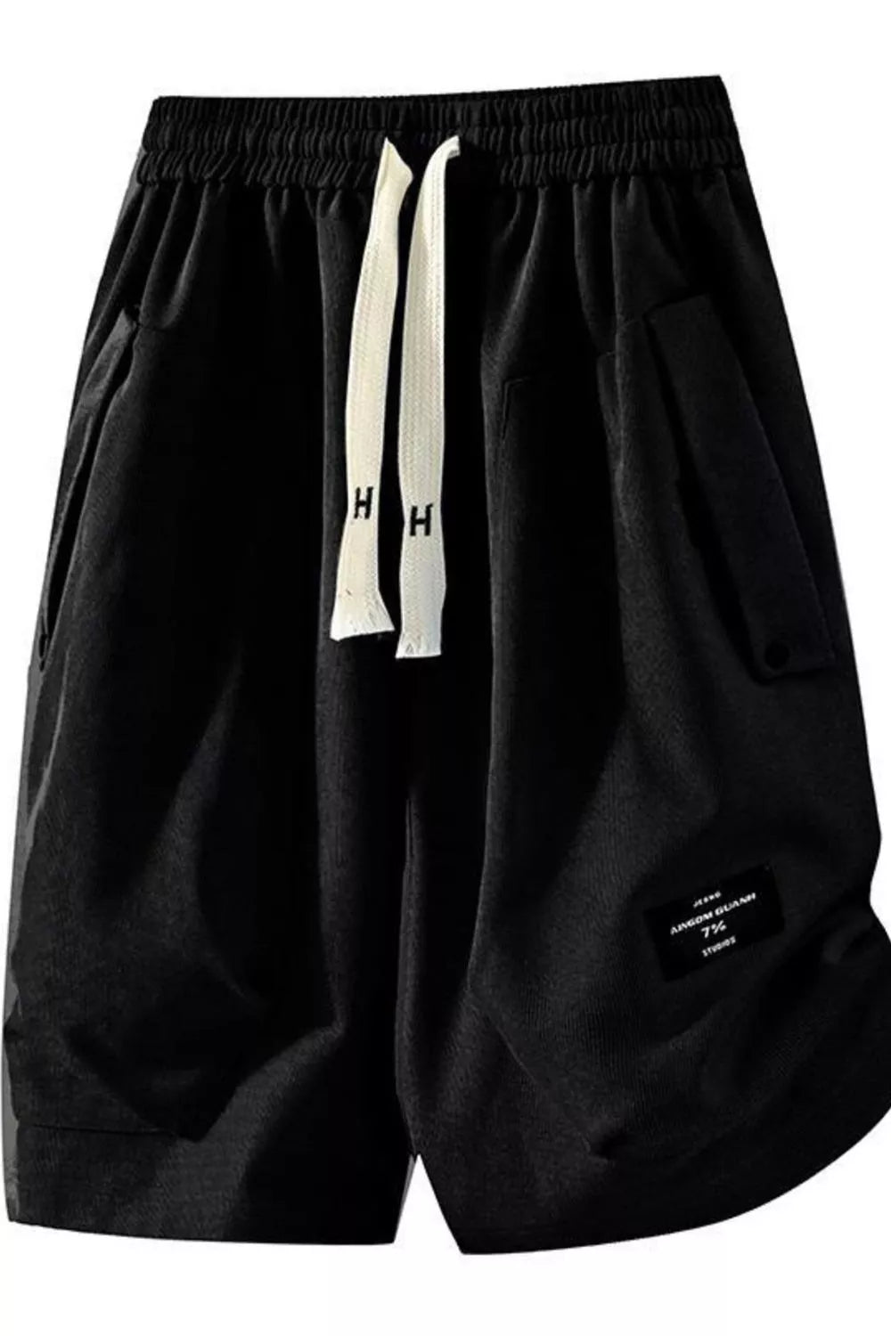 Men's Plus Size Drawstring Pocketed Shorts