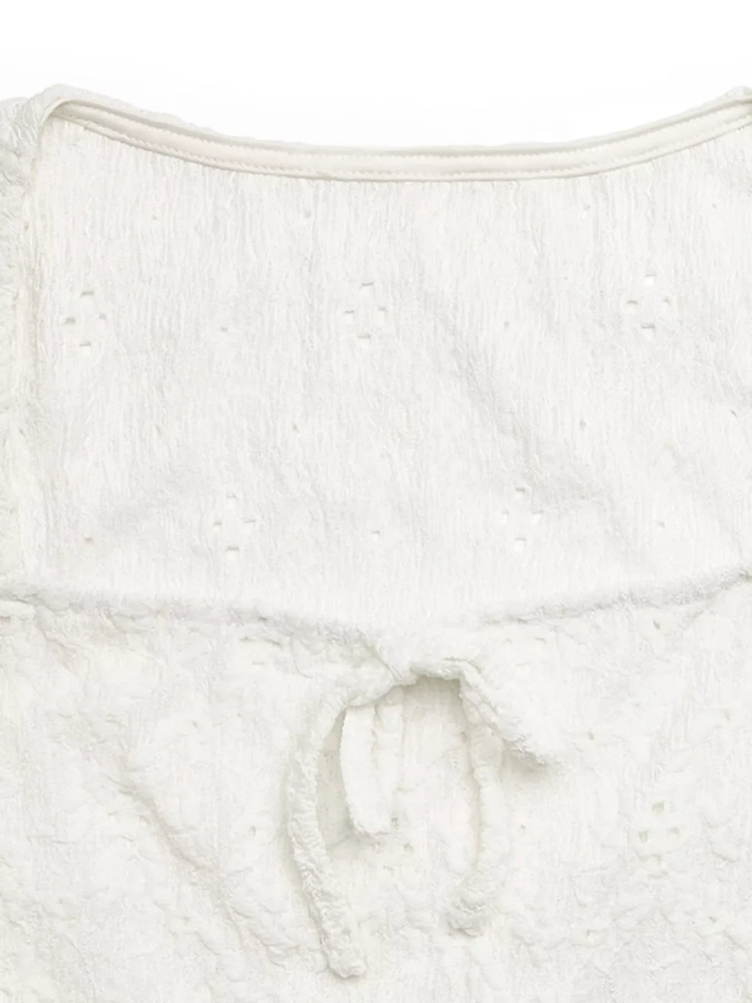 Lace Square Neck Crop T-Shirt