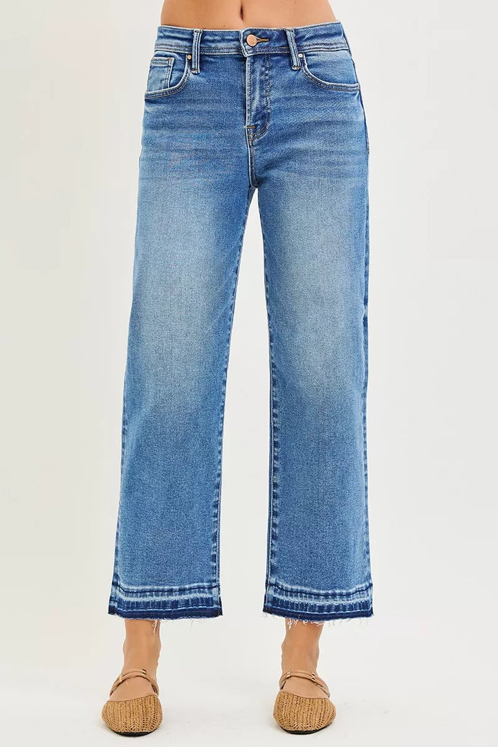 RISEN Full Size Slouchy Cropped  Boyfriend Jeans Plus Size