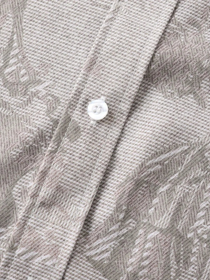 Men's Vintage Print Short Sleeve Casual Shirt