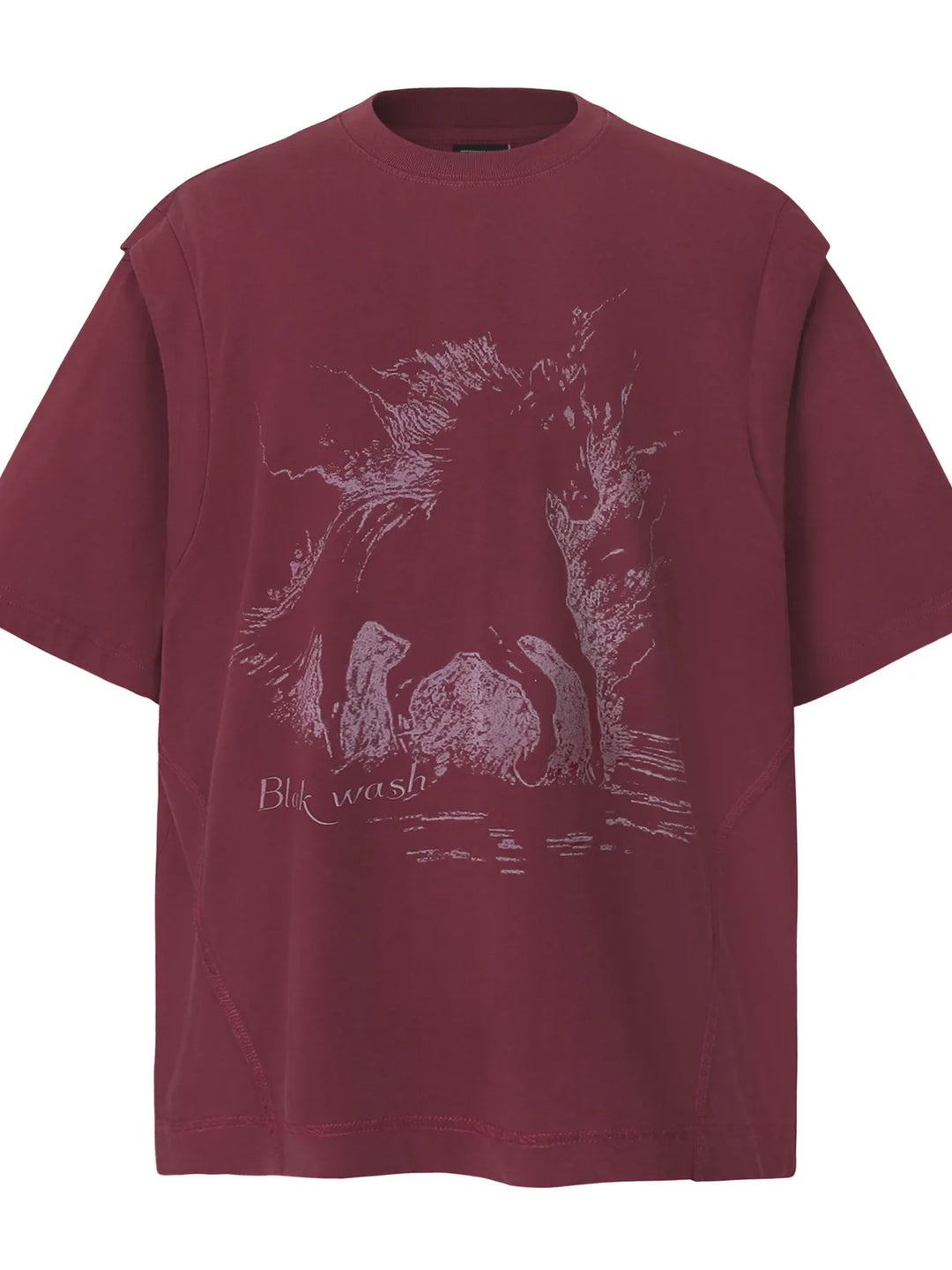 Men's Wash Graphic Round Neck T-Shirt