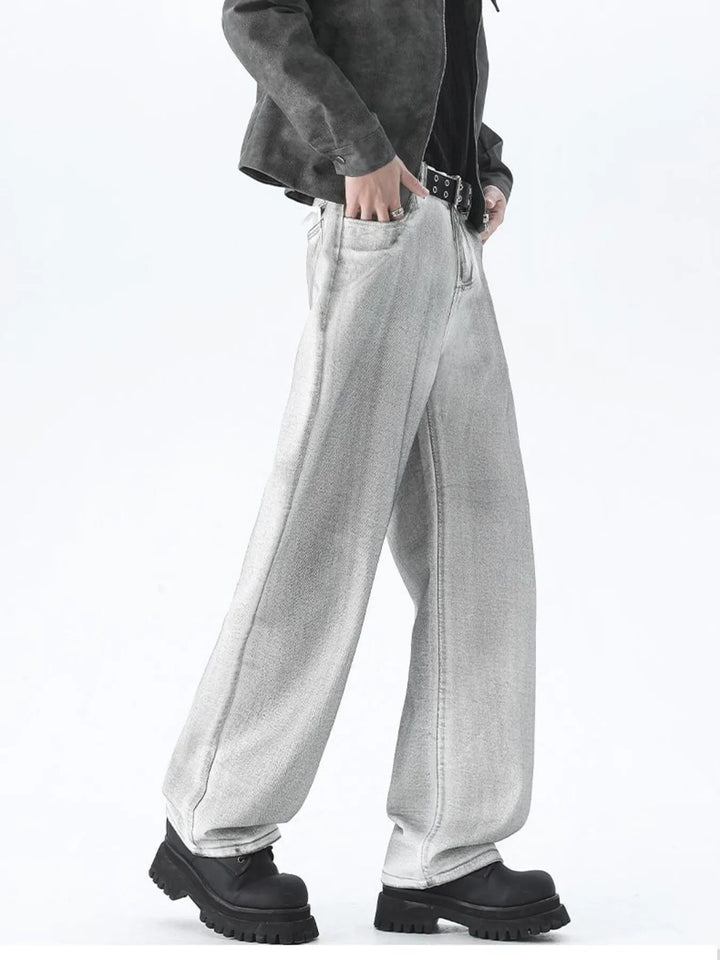 Men's Plus Size Wide Leg High Waisted Jeans