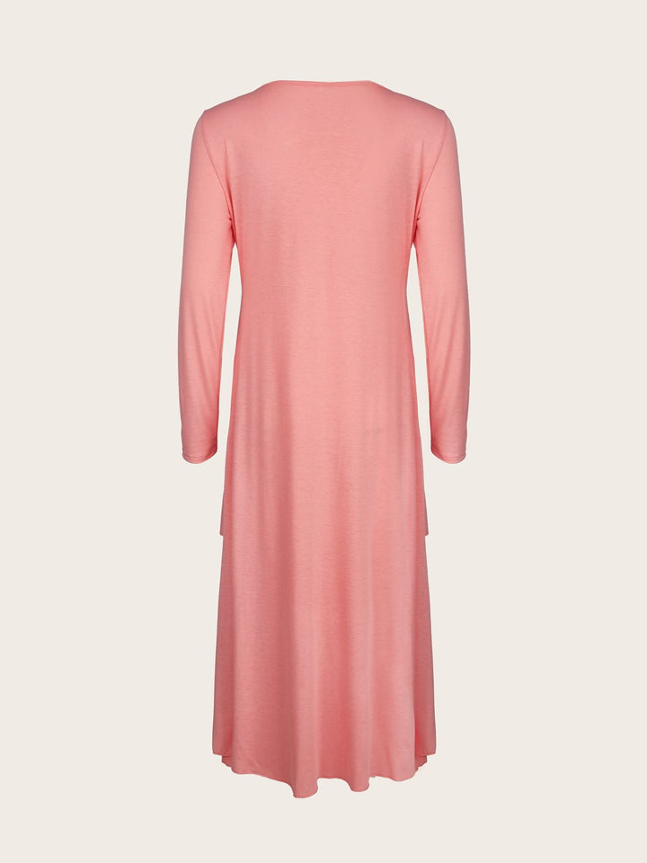 Full Size Heart-Decor Layered Midi Dress Plus Size