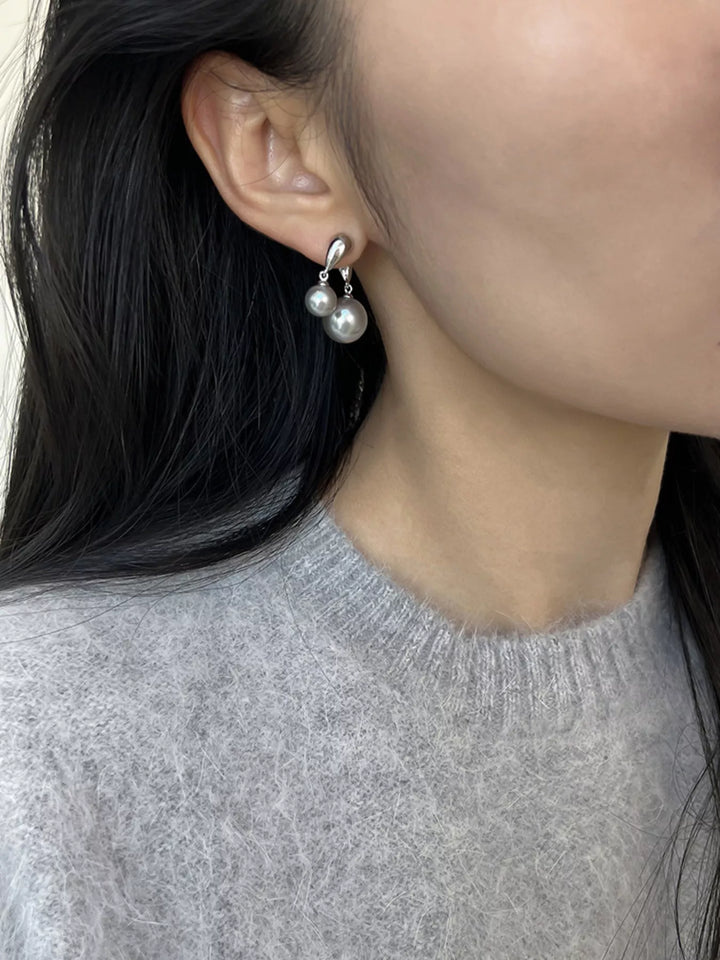 Pearl Alloy Drop Earrings