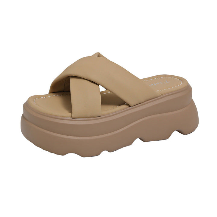 Thick Soled Slippers For Women Wearing Outside In Summer Small Size