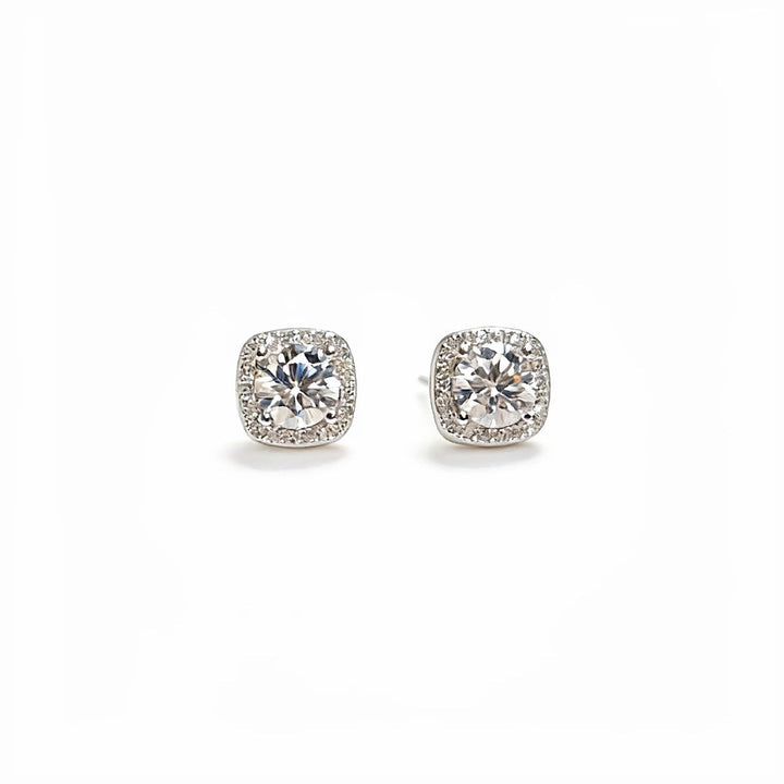 1 Carat Moissanite 925 Sterling Silver Stud Earrings