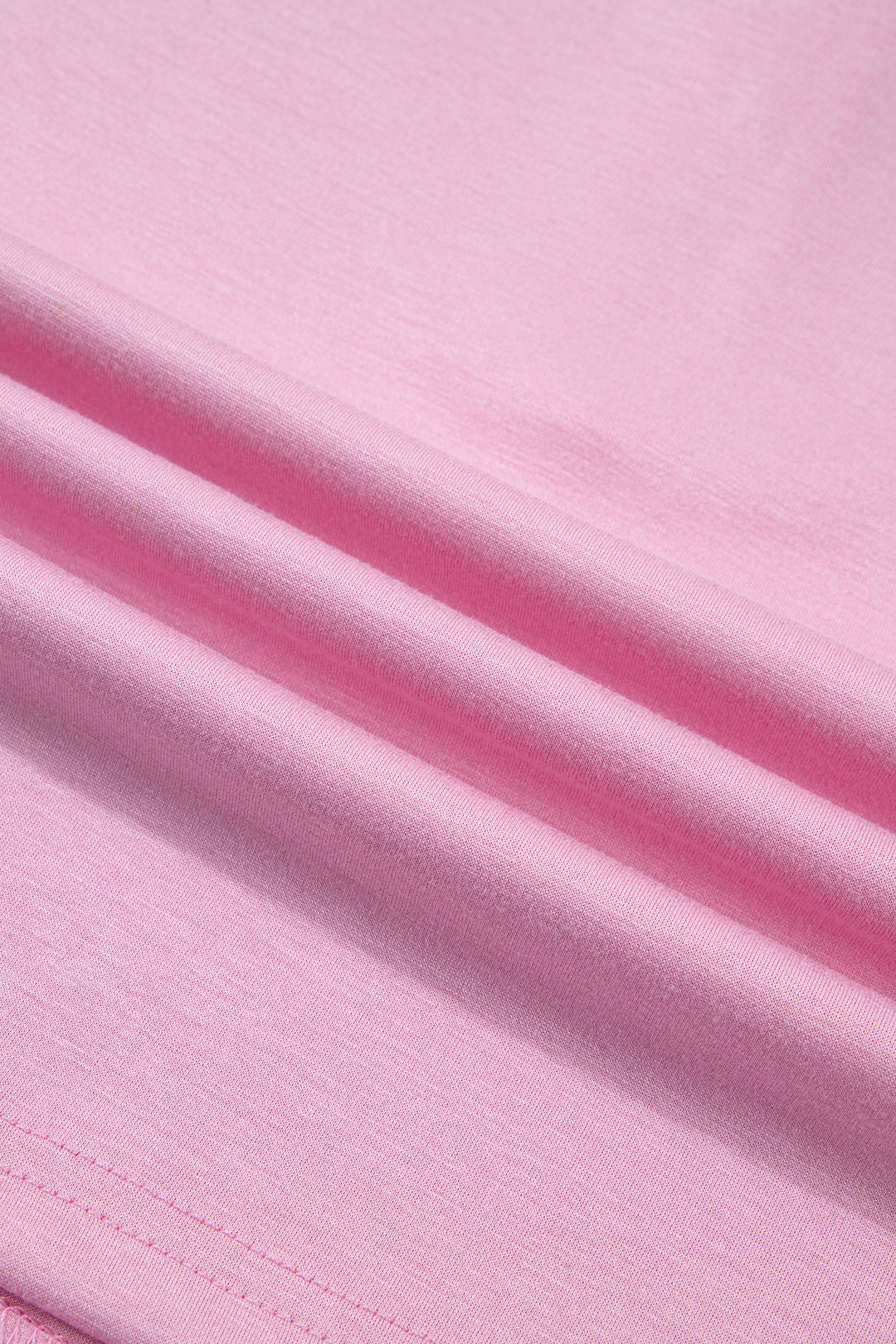 Pink Solid Color Sleeveless Zipper Tank and Skort Set
