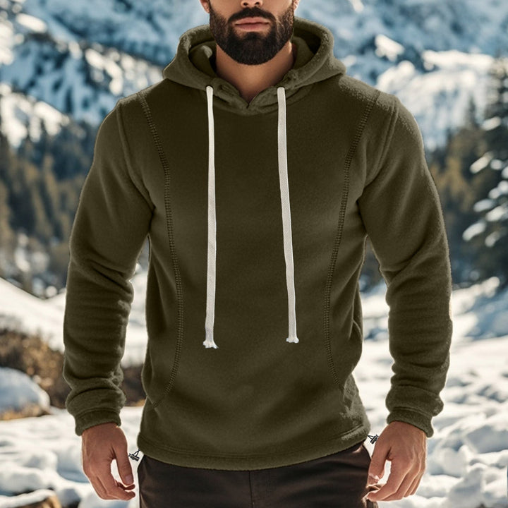 Mens Fleece Long-Sleeve Pullover Hoodie