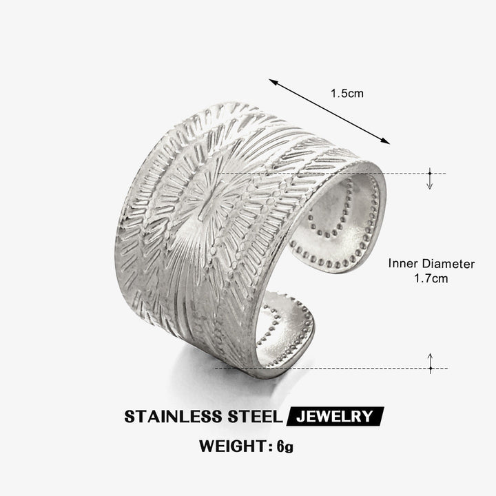 Minimalist-style Stainless Steel Ring For Women