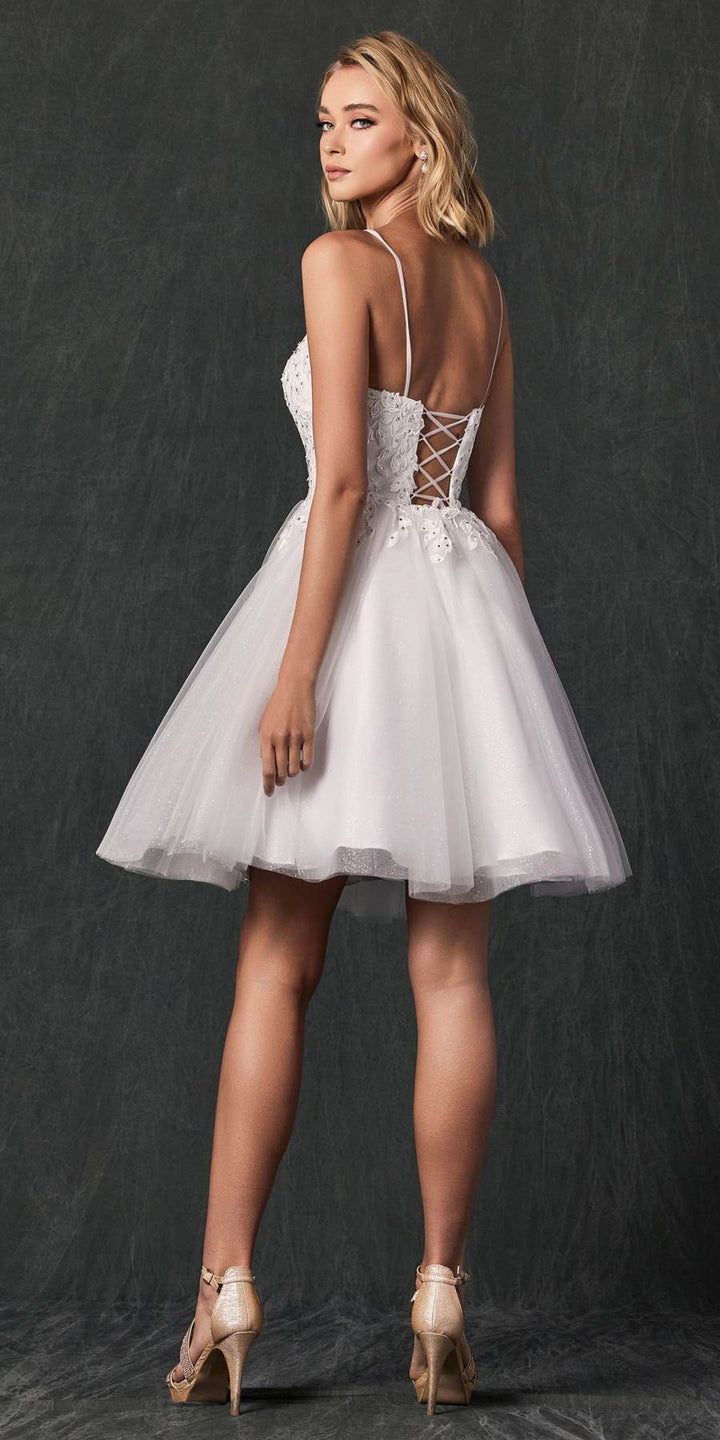 Juliet 860 Short Floral Applique BaDoll Dress