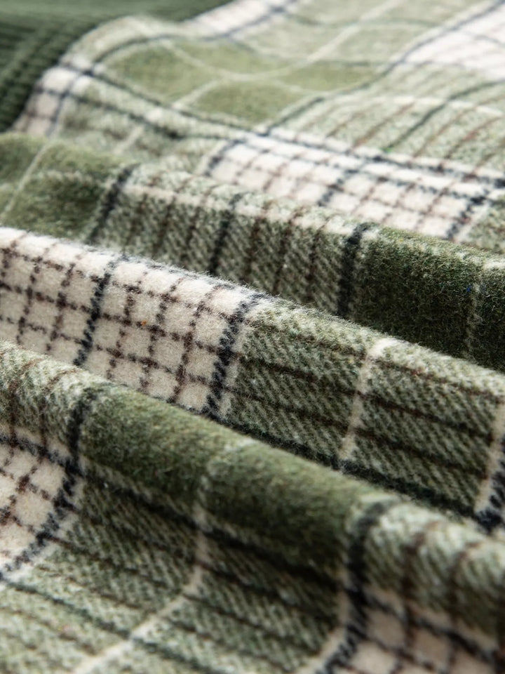 Plaid Button Up Long Sleeve Shacket