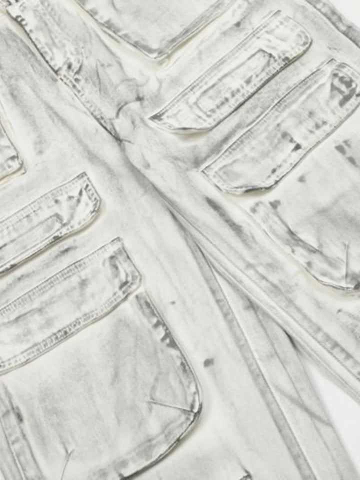 Men's Multi-Pocket Cargo Denim Jeans