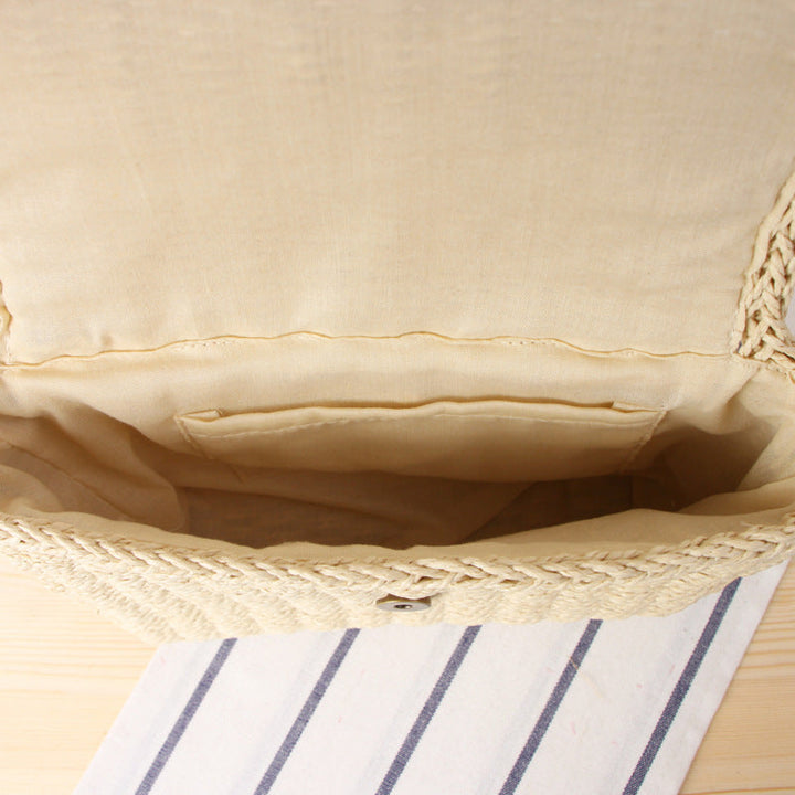 She Said Crossbody Hand-Woven Bag Mori Mori Beach Vacation Straw Bag
