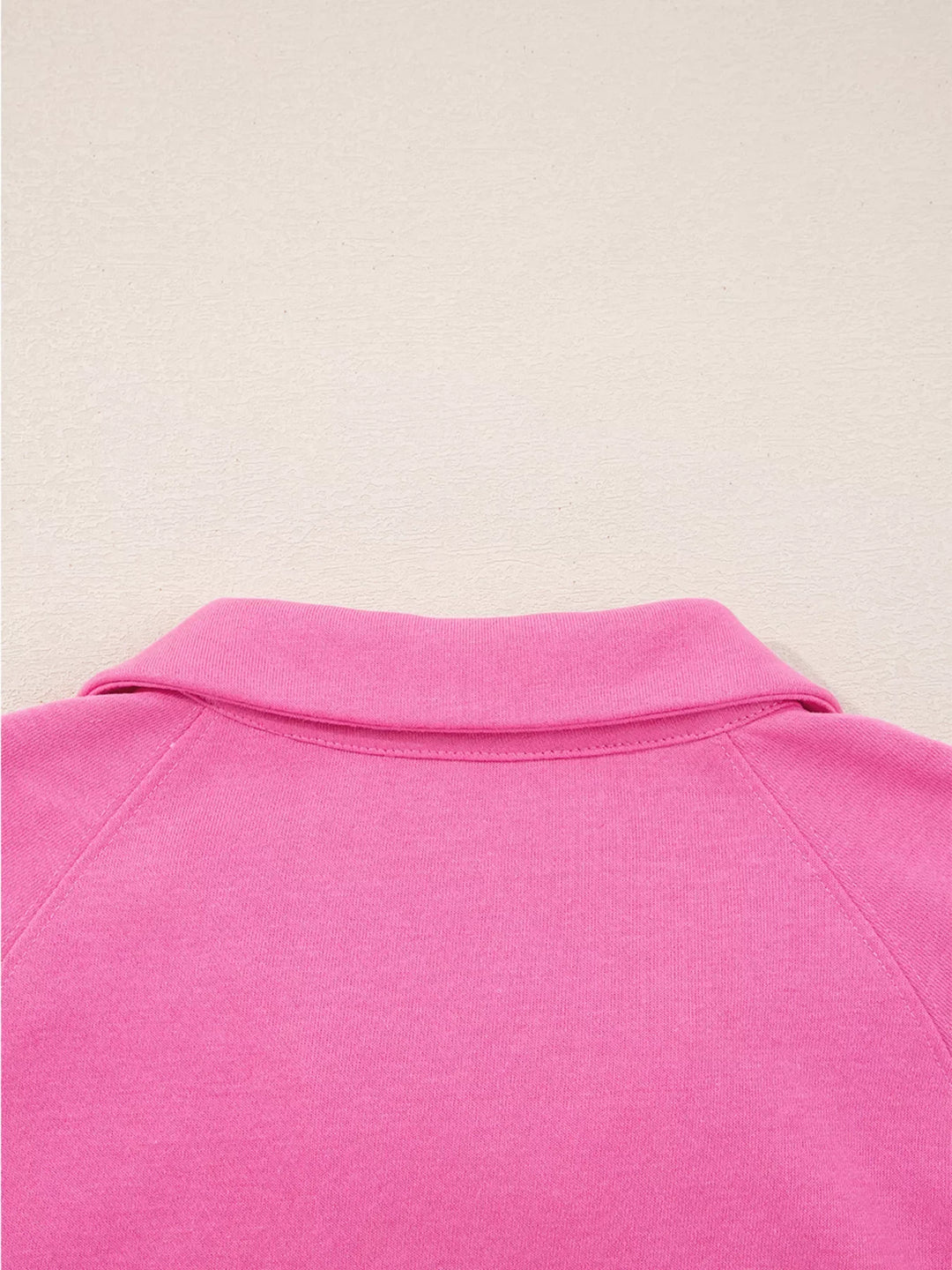 Solid Color Collared Pullover and Central Seam Pants Set