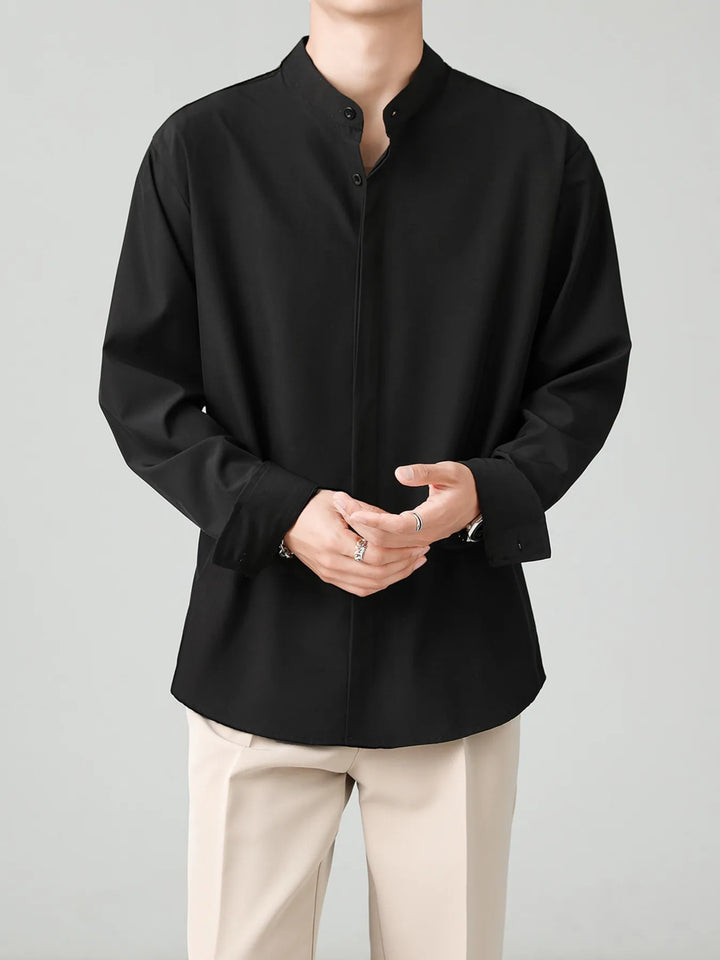 Men's Full Size Button Down Long Sleeve Shirt Plus Size
