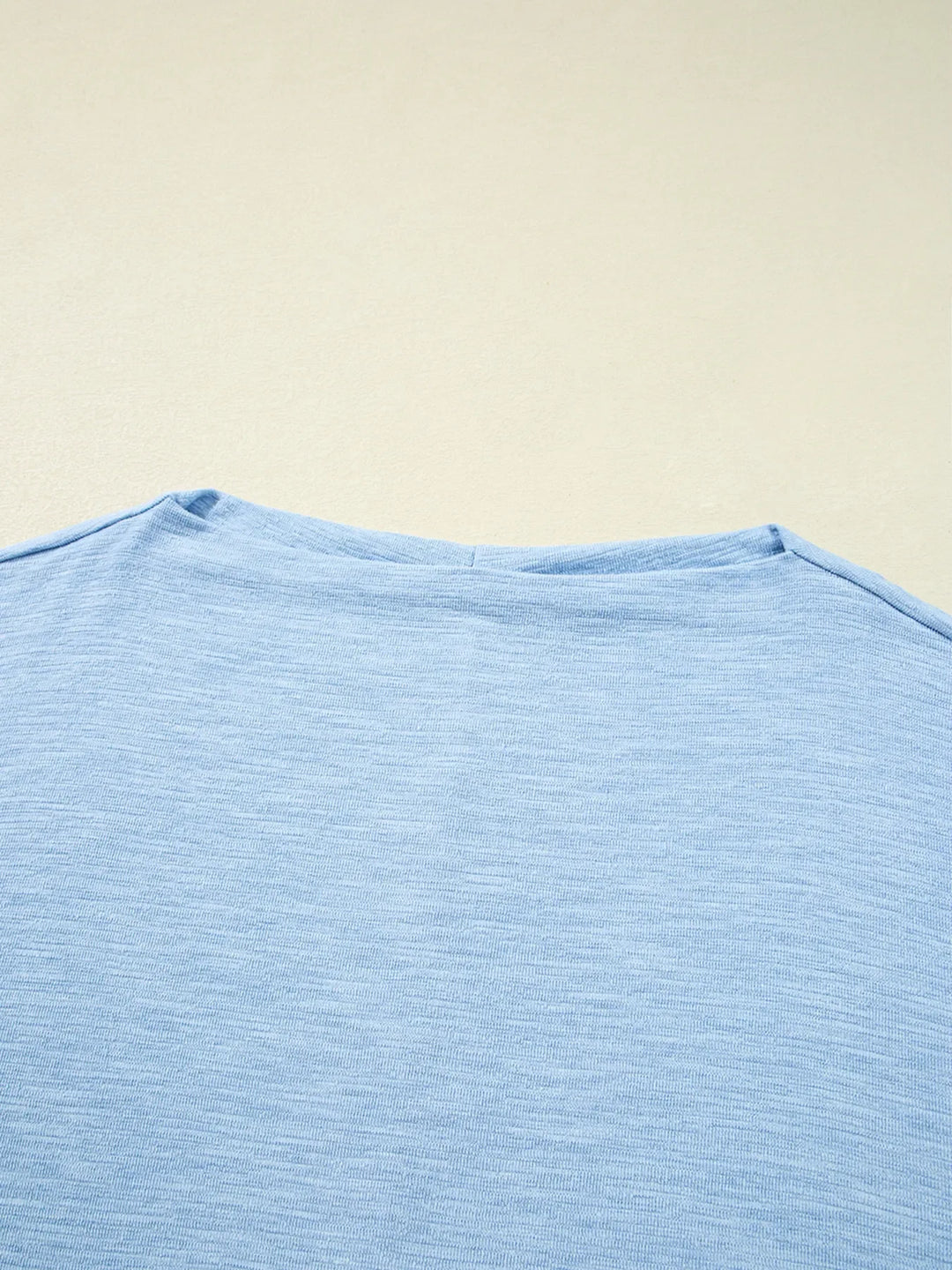 Solid Color Batwing Long Sleeve Top