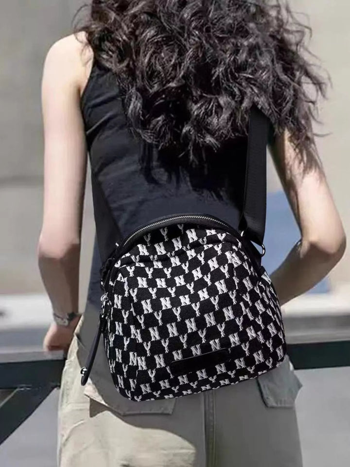 NY Pattern Canvas Crossbody Bag