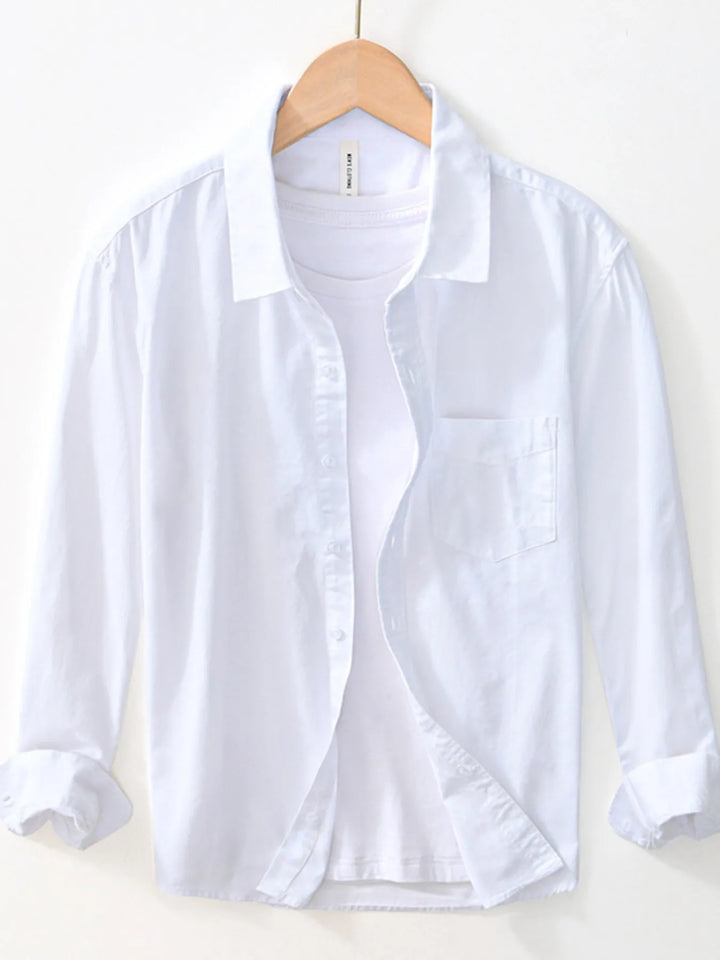 Men's Plus Size Button Up Long Sleeve Shirt