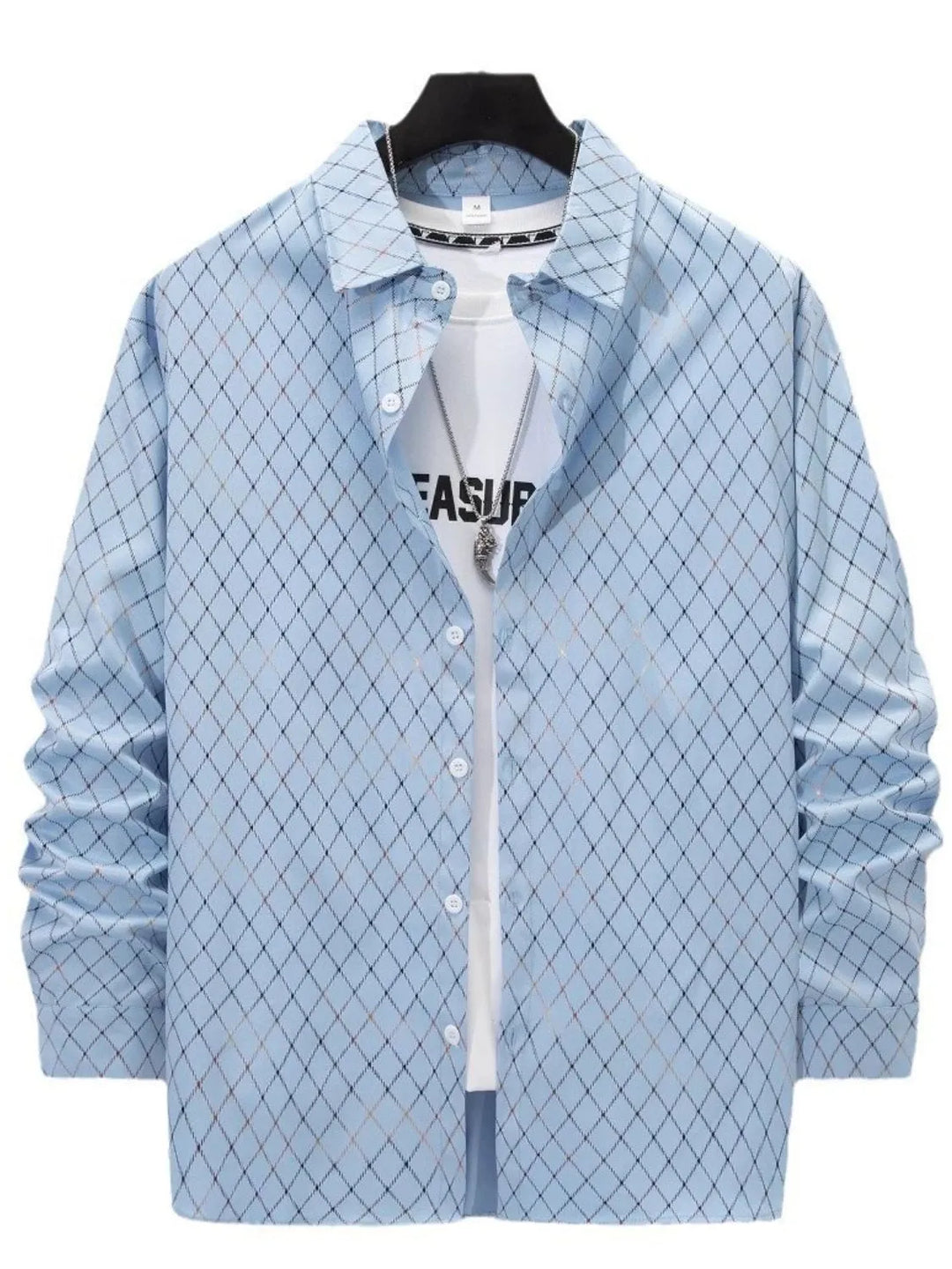Men's Full Size Button Up Long Sleeve Shirt Plus Size