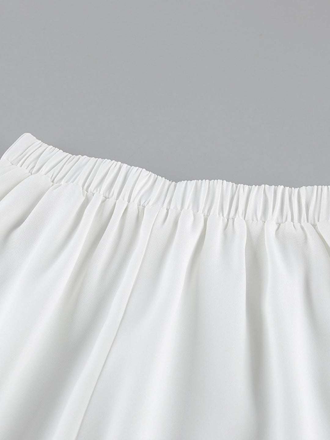 One Button Short Sleeve Top and Skirt Set