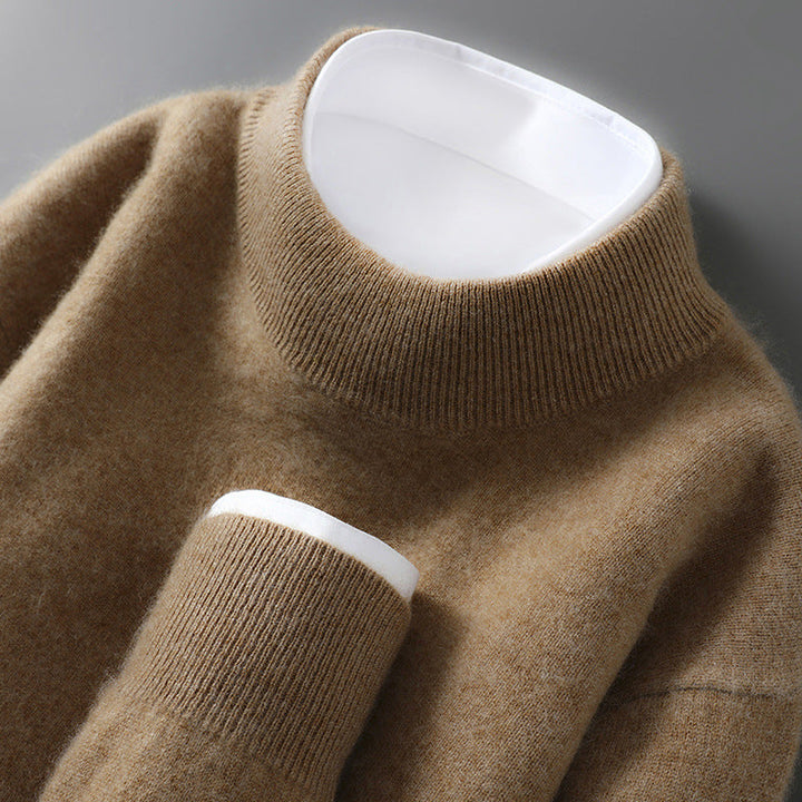 Men's Casual Loose-Fitting Cashmere Base-Layer Sweater
