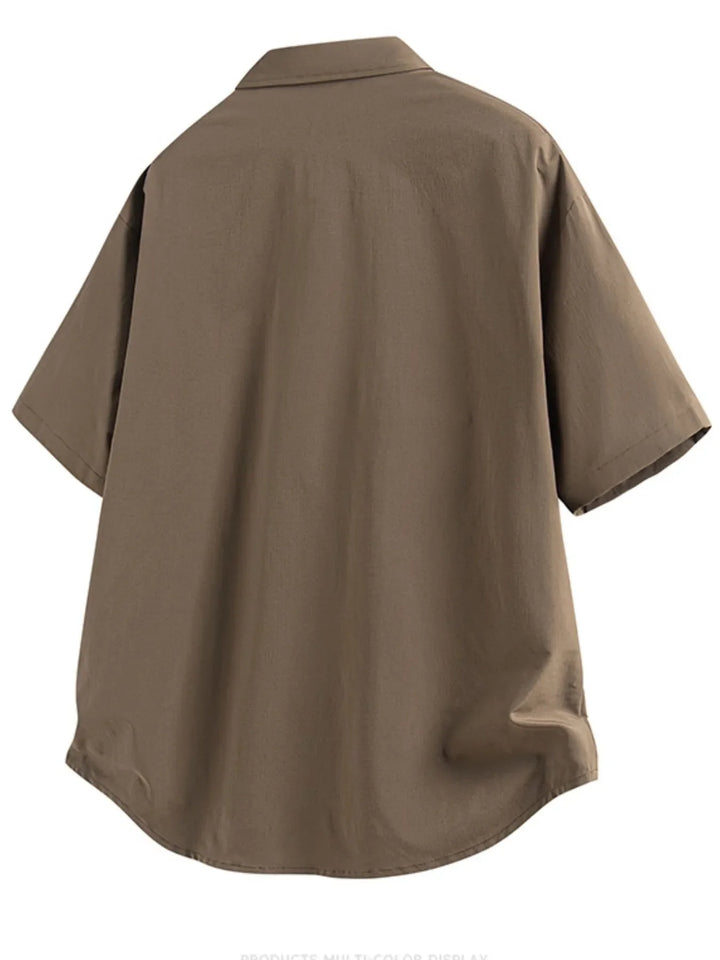 Men's Full Size Snap Down Short Sleeve Shirt Plus Size