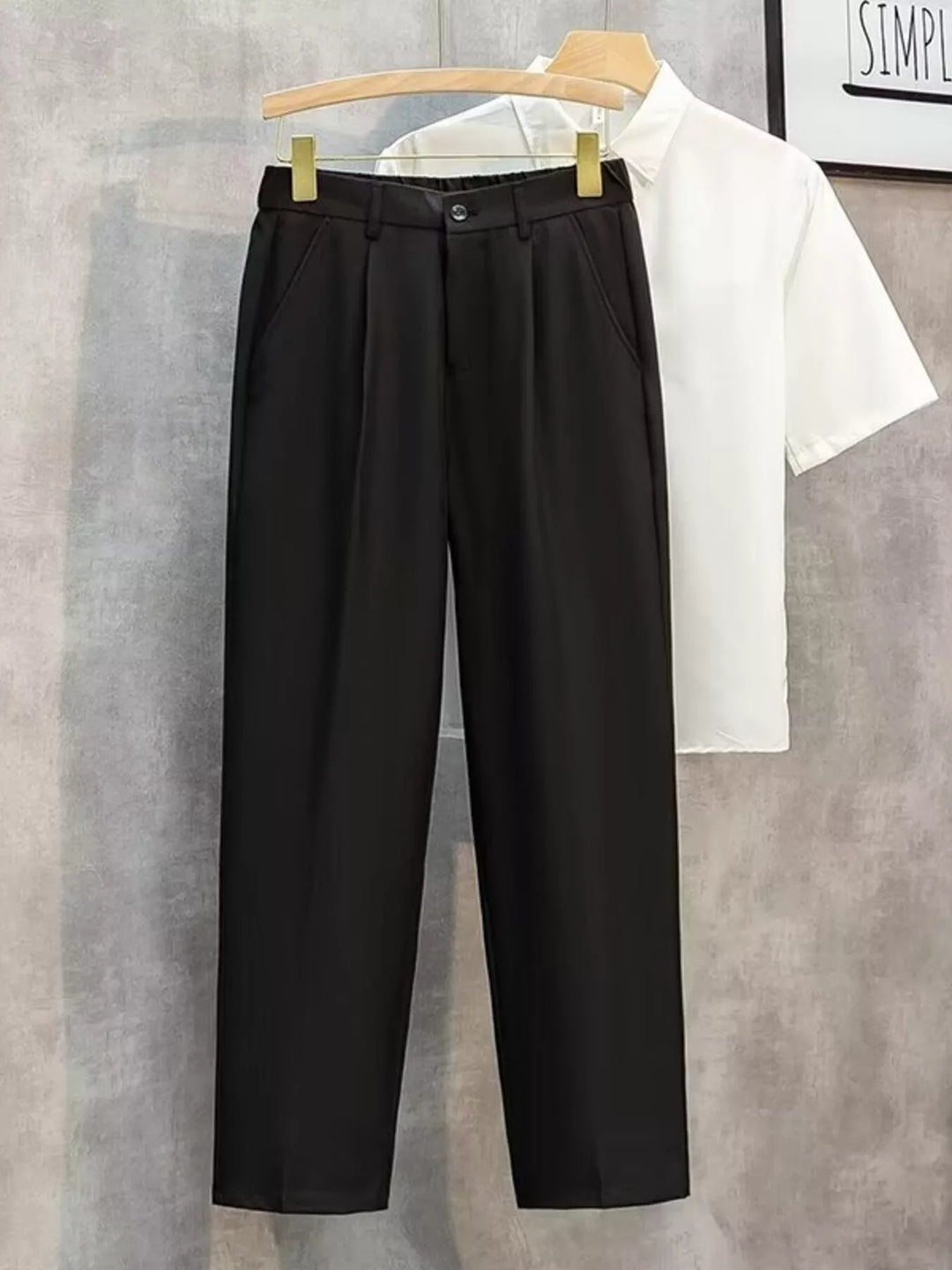 Men's Plus Size Classic Straight-Leg Pants