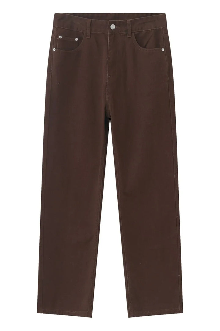 Straight Leg Jeans with Pockets