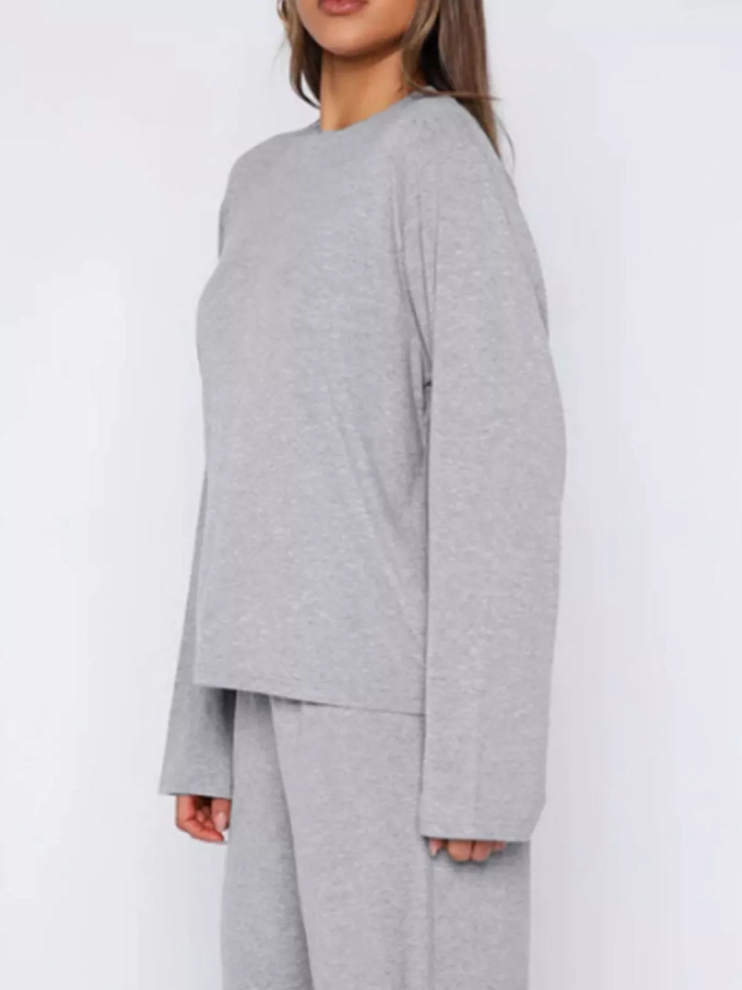 Relaxed Fit Long Sleeve Top and Pants Set