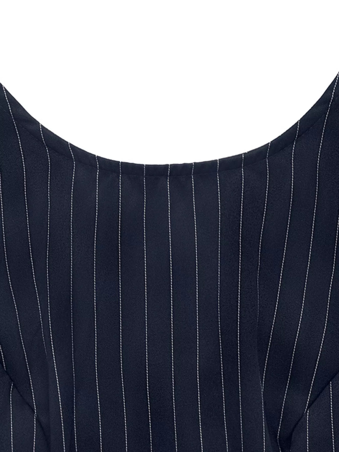 Striped Sleeveless Tie Waist Dress